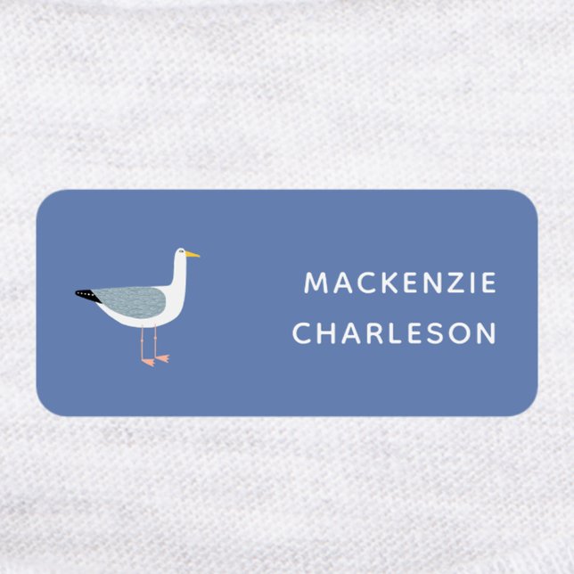 Seagull Personalised Name (Seagull personalized name labels for clothing, school, books and more.)