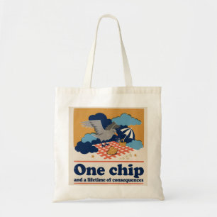 Seagull Picnic Chip Mid Century Style Tote Bag