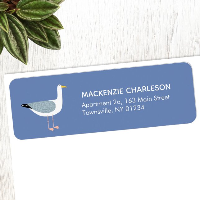 Seagull Return Address Label (Fun Seagull return address label)
