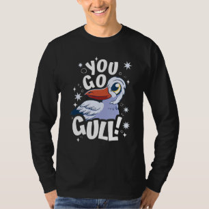 Seagull Sailor Kids Women Birdwatcher Beach Gulls  T-Shirt