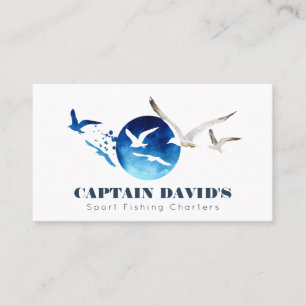 Seagull Sport Fishing Charters Boat Business Card