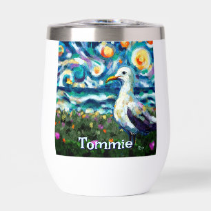 Seagull Van Gogh Style Beach Personalised