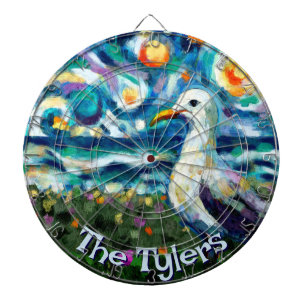Seagull Van Gogh Style Beach Personalised Dartboard