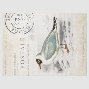 Seagull Vintage French Postmark Decoupage Tissue Paper