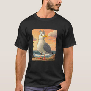 Seagull with a Crown for an Epic Seaside Vibe Outf T-Shirt