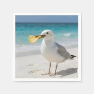 Seagull with a Potato Chip Napkin