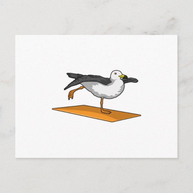 Seagull Yoga Meditation Fitness Postcard (Front)