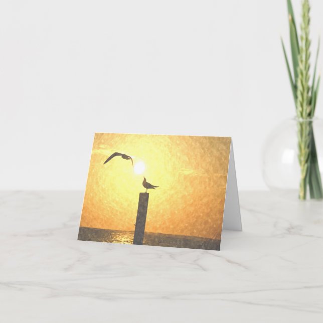 Seagulls at Dusk Notecard (Front)