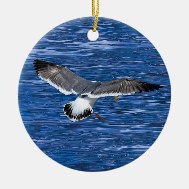 SEAGULLS CERAMIC TREE DECORATION (Front)