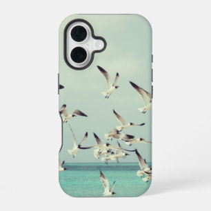 Seagulls Flying Over Ocean iPhone 16 Case