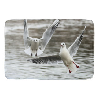 Seagulls in Flight Bath Mat