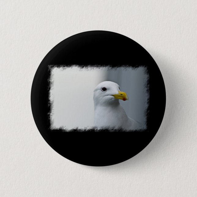 Seagulls Need Love Too 6 Cm Round Badge (Front)