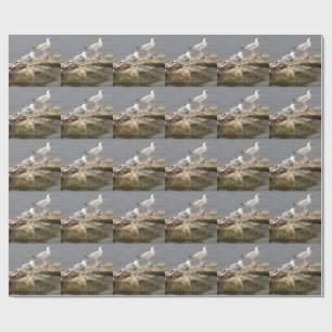 Seagulls on Rock Wrapping Paper