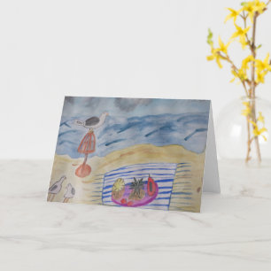 Seagulls on the Beach Greeting Card