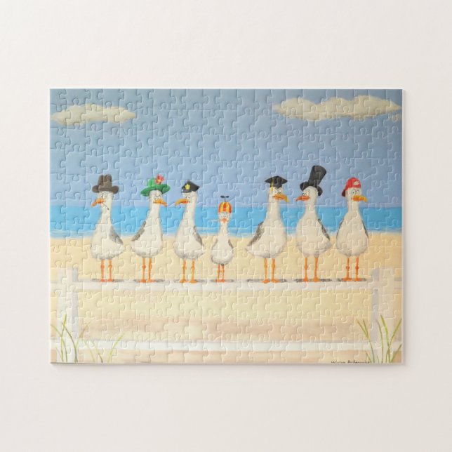 Seagulls with Hats Jigsaw Puzzle (Horizontal)