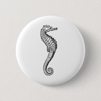 Seahorse 6 Cm Round Badge