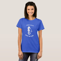 Seahorse Anchor First Mate Boat or Name Blue White