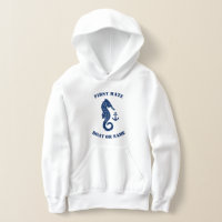 Seahorse Anchor First Mate Boat or Name White