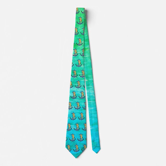 Seahorse & Anchor  Tie (Front)