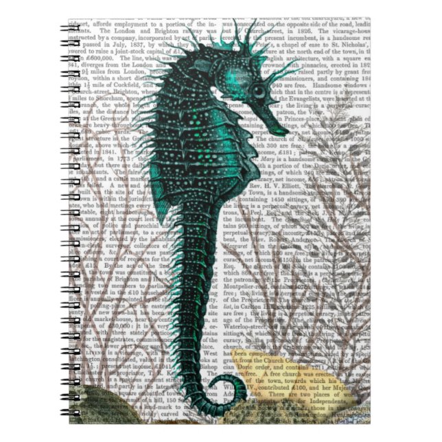 SeaHorse and Sea Urchins Spiral Notebook (Front)