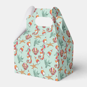 Seahorse and Seashell Pattern Favour Box