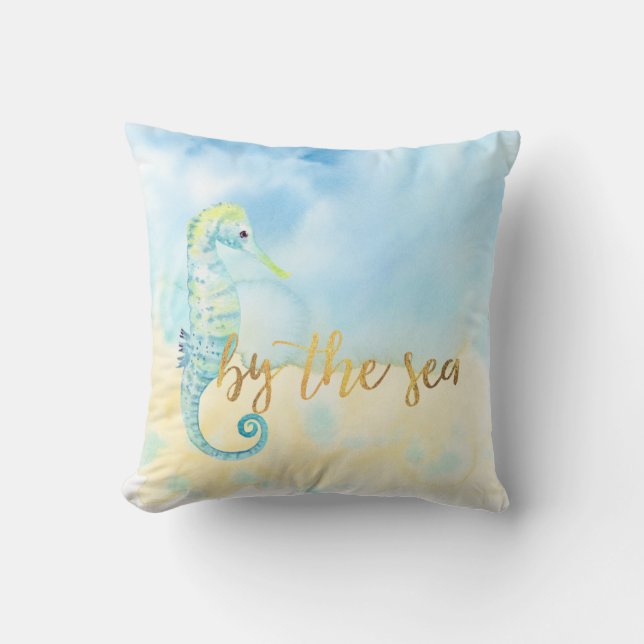 Seahorse and Starfish Cushion (Front)