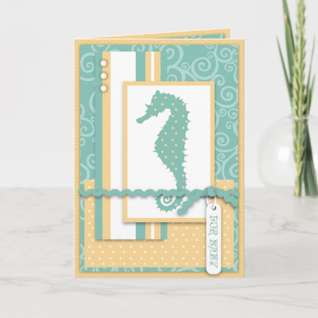 Seahorse Baby Card (Front)