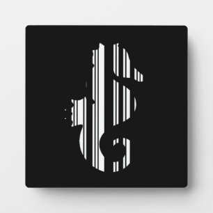 SEAHORSE BAR CODE Fish Barcode Pattern Design Plaque