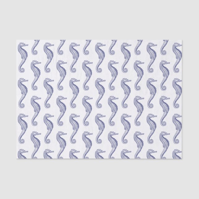 Seahorse Beach Theme - Blue Tissue Paper (Front)