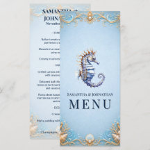 Seahorse beach theme wedding nautical shell