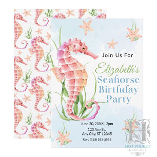 Seahorse Birthday Invitation