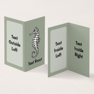Seahorse Black Business Card