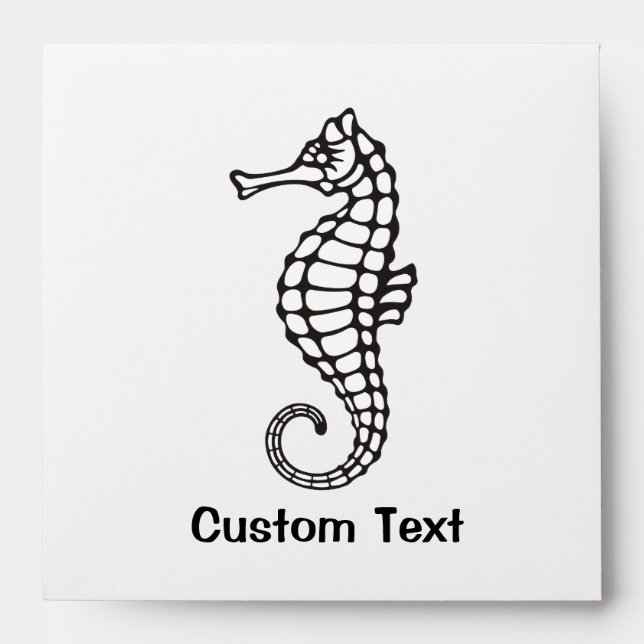 Seahorse Black Envelope (Front)