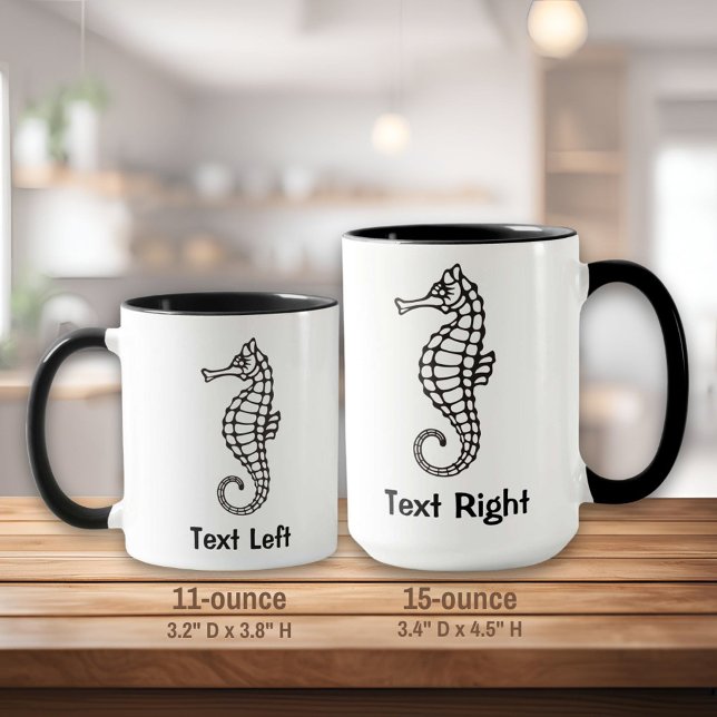 Seahorse Black Mug (Creator Uploaded)