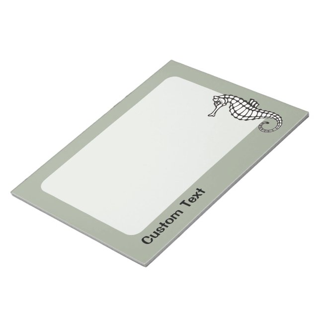 Seahorse Black Notepad (Angled)