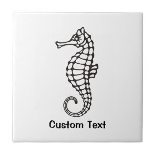 Seahorse Black Tile