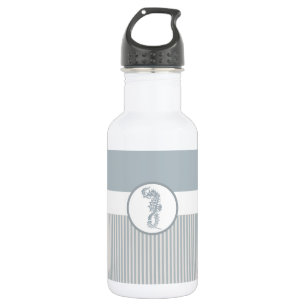 Seahorse Blue Classic Nautical Elegant 532 Ml Water Bottle