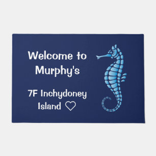 Seahorse Blue Doormat