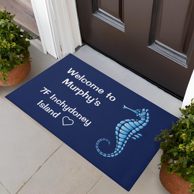 Seahorse Blue Doormat (Creator Uploaded)