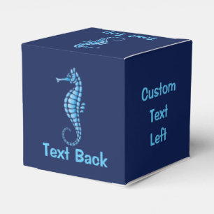 Seahorse Blue Favour Box