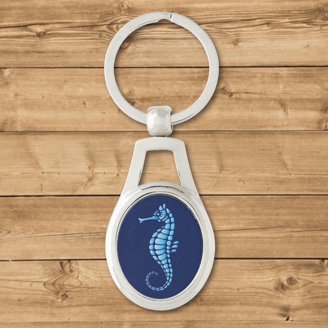 Seahorse Blue Key Ring (Creator Uploaded)