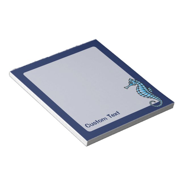 Seahorse Blue Notepad (Angled)