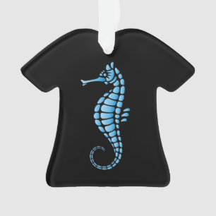 Seahorse Blue Ornament