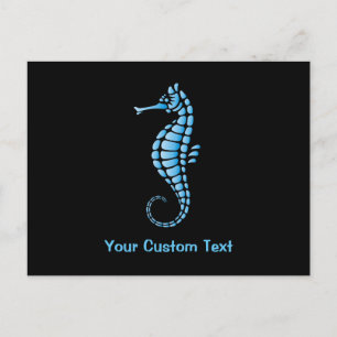 Seahorse Blue Postcard