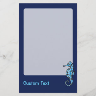 Seahorse Blue Stationery