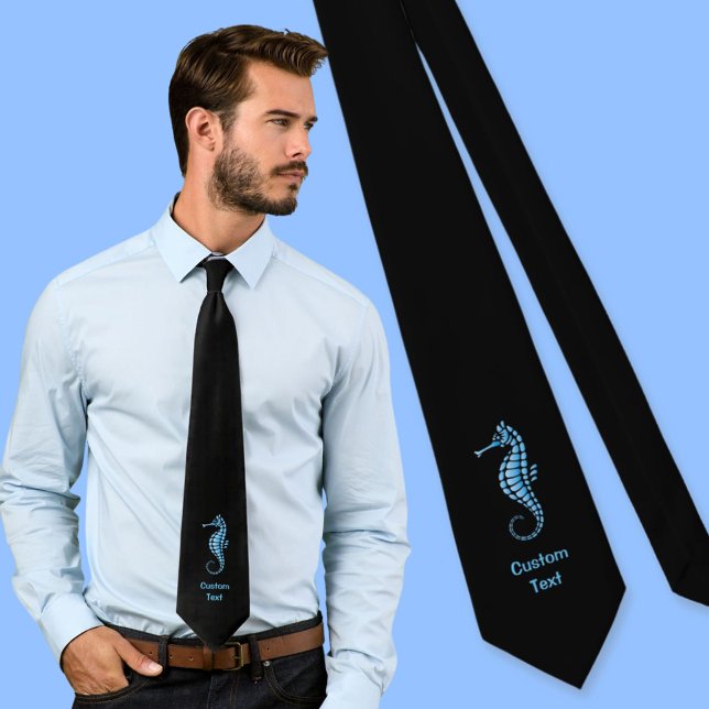 Seahorse Blue Tie (Creator Uploaded)