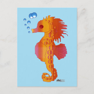 Seahorse Bubble Baby Postcard