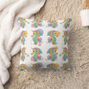 Seahorse Colourful Pattern Cushion