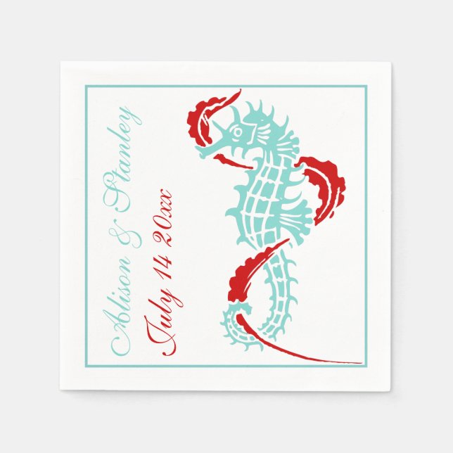 Seahorse custom request napkin (Front)