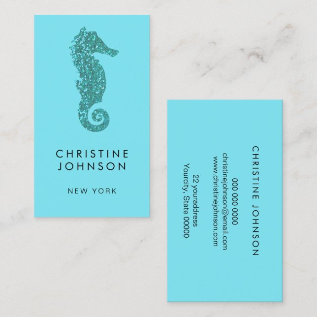 seahorse design business card (Front/Back)